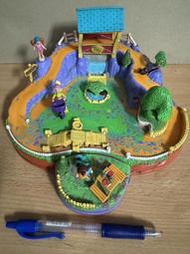bluebird Polly pocket 1998年 腳踏車 磁吸 附人偶 絕版 老玩具