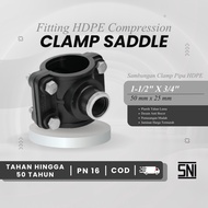 Compression Saddle Clamp Tapping/ Mechanical/ with HDPE Pipe Fitting Connection | PP PP PP