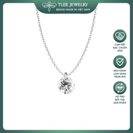 TLEE women's silver necklace, chain link mixed with basic stone buds TLEE JEWELRY D0140
