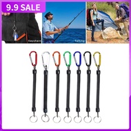 Retractable Fishing Lanyards Safety Rope Wire Coiled Tether Safety Ropes Wire Fishing Tools Tackle A