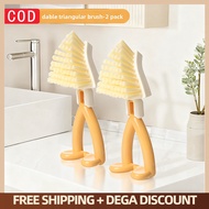 Angular Fold Miracle Brush Stainless Steel Core Dishwashing Crevice Cleaner with Hanging Loop