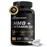 HMB and Vitamin D3 Supplement - 1,000 MG HMB Supplements with 4,000 UI of D3 and Calcium for Muscle 