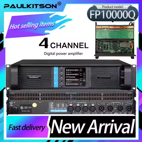 Paulkitson Fp10000q 2500W 4-Channel Professional Power Amplier Suitable For Subwoofers And Line Arra