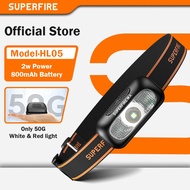 SUPERFIRE HL05 2W Headlight Flashlight Motion Headlamp Head Torch Lamp Portable Super Brigh Mini Wat