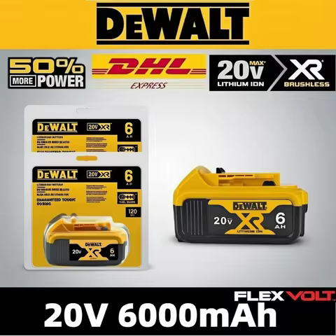 Dewalt 20V 6.0Ah Battery 5.0Ah Power Tool Replacement Battery Dewalt DCB206 DCB205 DCB1104 Charger B