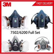 3M Mask 7502 6200 7 in 1 Half Face Facepiece Painting Spray Protection Respirator
