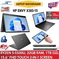 HP ENVY x360 Convertible 15-inch, Ryzen 7-4500 | Ryzen 5-5500 | AMD Radeon Graphics, 32 GB RAM, 1TB 