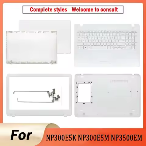 New Laptop Case For NP300E5K NP300E5M NP3500EM NP300E5L LCD Back Cover Front Bezel Hinges Palmrest K