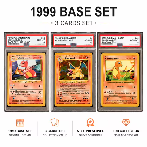 PTCG Charmeleon DIY Proxy Graded Collection Card Game Charizard-Holo Shadowless Base Set 1999-2000 2