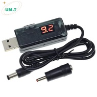 UM.T USB Boost Converter DC 5V To 9V 12V USB Step-up Converter Cable + 3.5x1.35mm Connecter For Powe