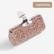 Power Bank Mini Portable Powerbank Charger 5000mAh With Diamond Elements External Battery Emergency