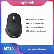 Logitech M720 Triathlon Wireless Mouse – Bluetooth/Unifying Receiver Multi-Device Control Ergonomic 