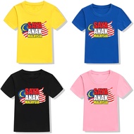 Saya Cinta Malaysia Print Kids T-shirt Boys Girls Short Sleeve Shirts Kids Summer Casual Top Malaysi