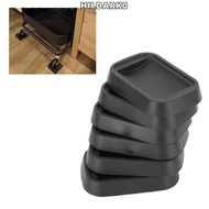 HILDARK0 6pcs Furniture Pads, Rubber Reusable Wheel Stopper, Modern Black Furniture Coasters Beds