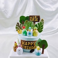 角落生物 生日蛋糕 造型 客製 卡通 翻糖 滿周歲 6吋 面交