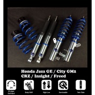 Honda City TMO Gm2 / Jazz GE / CRZ / Freed / Insight - HWL MT1bs series fully adjustable absorber coilover