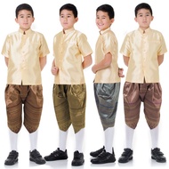 ชุดไทยเด็กชาย ชุดราชปะแตนเด็ก ชุดไทยเด็กโต ชุดราชปะแตนเด็ก ชุดพี่หมื่นเด็ก ชุดราชปะแตนเด็กแขนสั้น ชุดลอยกระทง Thai Costume, Thai dress for Boy