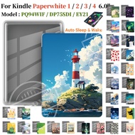 For Kindle Paperwhite 4 3 2 1 6.0 inch Fashion Acrylic Cartoon Painted E-Reader 5th 6th 7th 10th Gen