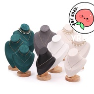 YRBWDYZDH Necklace Display Rack, Suede Wooden Jewelry Storage Rack,  Show  Display Model Necklace