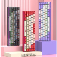 Mechanical Keyboard 68 Key, BJ68 Wired Gaming Keyboard with Hot-Swap Blue/Red Switch, Compact 65% La