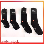 Stokin Sekolah Warna Hitam Panjang & Tebal-1PAIR