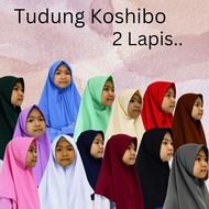 (GL) Tudung Sekolah Dua Lapis Koshibo / Tudung Sekolah 2 Lapis Koshibo Sekolah