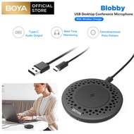 BOYA Blobby Plug & Play USB ไมโครโฟนคอมพิวเตอร์เดสก์ท็อปพีซีรอบทิศทาง360 ° พร้อมที่ชาร์จแบบไร้สายสำห