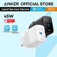 Anker 313 Powerport Charger 45W PPS Fast Charging USB C Charger Compact Charger Travel Adapter A2643