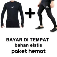 stelan manset baselayer/manset baselayer satu set/paket baselayer pria/satu set baselayer/stelan ola