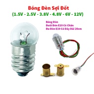 Incandescent light bulb 1.5V 2.5V 3.8V 4.8V 6V 12V E10 swirl tail, 12V light bulb, 12V electric bulb