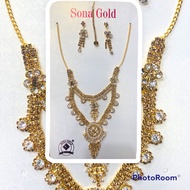 INDIAN JEWELLERY SET / Indian wear accessories / Bollywood accessories / Gold plated Rantai set
