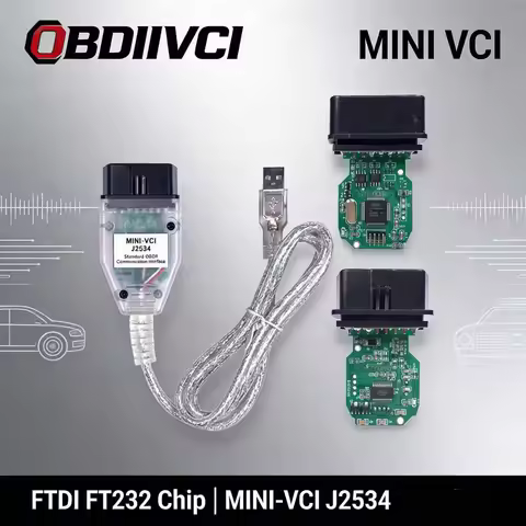 MINI VCI TIS V17.30.011 FTDI For J2534 MINI-VCI Cable OBD OBD2 Car Diagnostic Auto Scanner Tool
