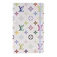 二手LOUIS VUITTONLVxTM Notebook MM Jane by Takashi Murakami，白色紙張，男女通用。