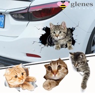GLENES Car 3D Cat Stickers, 3D Cat Universal Cat in The Crack Sticker, Car Accessories PVC Creative 