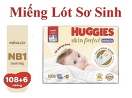 (Tặng thêm 6 miếng) Miếng Lót Sơ Sinh Huggies NB1 108 Miếng Tràm Trà Bé Đươi 5 Kg - Miếng Lót Sơ Sin