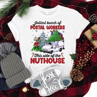 [Cod] Jolliest Bunch Of Postal Worker Shirt Christmas Postal Worker Shirt Mail Lady Shirt Mailman Sh