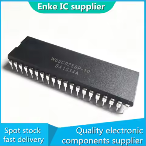 Free Shipping 5-10pcs/lots W65C02S8P-10 W65C02S8P 65C02 6502 IC W65C02