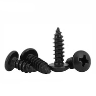 Black M2M3M4M5M6 Stainless Steel Plate Head 304 Self-Tapping Black Galvanized Round Head Phillips Sc