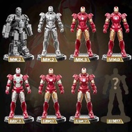 Original Iron Man MK8 MK9 MK10 MK11 MK12 MK13 MK14 ฝุ่นบล็อกอิฐอาคาร Legends Tony Stark ของเล่น DIY 