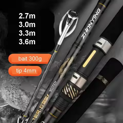 ZZ389 X Wrapped XXH Fast 2-3 Section Fishing Rod Hi - Carbonfiber KW Ring Tip Hole 7mm Dia. 4mm Bait