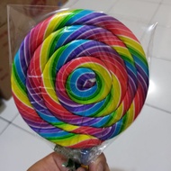 Permen Lolipop King Candy Warna Warni Besar 11.5cm -12cm Love Bulat