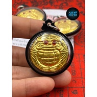 椰壳拉胡天神 Single Coconut-Shell Rahu Deity | Gold Leaf Edition  By Phra Archan KaewMongKol – Wat Pa Sana