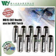 MB15 CO2 Nozzle for MIG Welding Torch / kepala mig torch welding accessories part /mb15 gas nozzle /welding torch nozzle