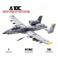 A10C Fighter Plane Assembly Toy, Sluban B1362 Aircraft missle, Airplane Model