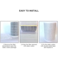 DBM.HOME-20Pcs 28inch X 12inch Electrostatic Filter Cotton,HEPA Filtering Net PM2.5 for Mi Air Purifier Easy Install