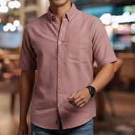 [S-5XL] kemeja lelaki🔥 Plain men's shirt formal men's lengan pendek (no logo) 100% Cotton