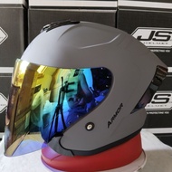 Js ARMOR SOLID GORILLA GRAY DOFF HELMET (HANDLING PACKAGE)