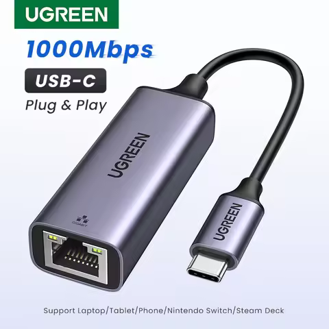 UGREEN USB C Ethernet Adapter 1000Mbps USB Lan RJ45 1Gbpsfor Laptop MacBook Samsung iPad Accessories