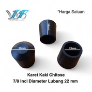 Chitose 7/ 8 inch Rubber Feet Model 22mm Hole DiameterPOLOS Round Iron Pipe Shelf Table Chair Shelf 