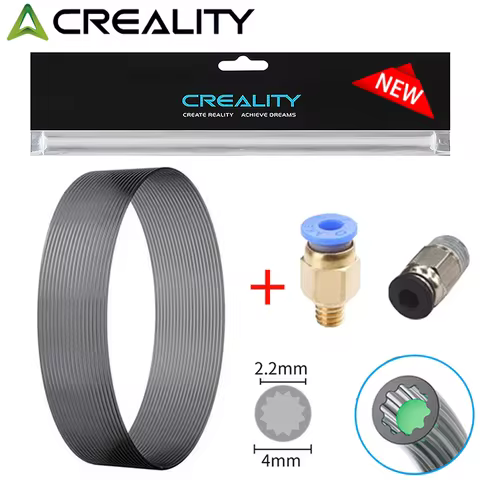 Creality Upgraded 1/2/5M Low-Resistance PTFE Tube-Star-Shaped Channel High Temp 260°C with PC4-M6&M1